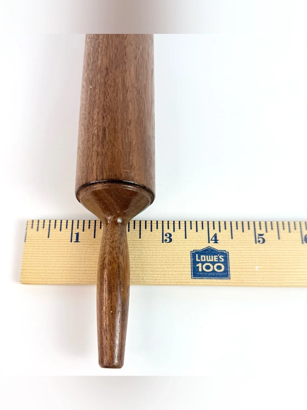 Vintage Solid Wood Narrow Rolling Pin Bakers Farmhouse Primitive  17” Bakers